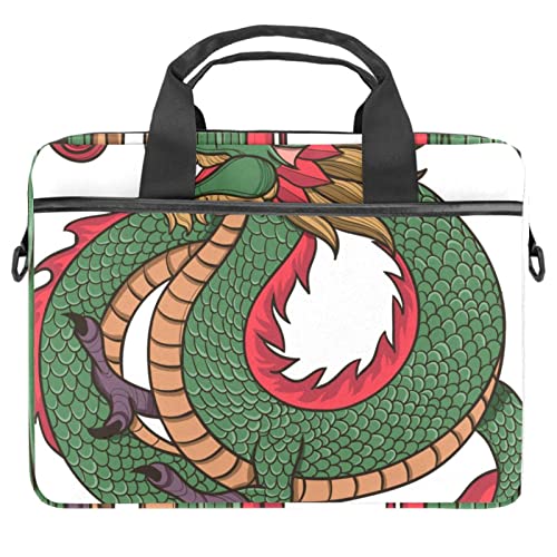 Bolso messenger multicolor con estampado de dragón y protección acolchada