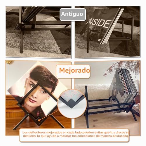 Soporte de discos de vinilo para 70 álbumes de 12 pulgadas 3
