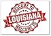 Magnete da frigorifero con illustrazione di sigillo rotondo “Welcome to Louisiana”