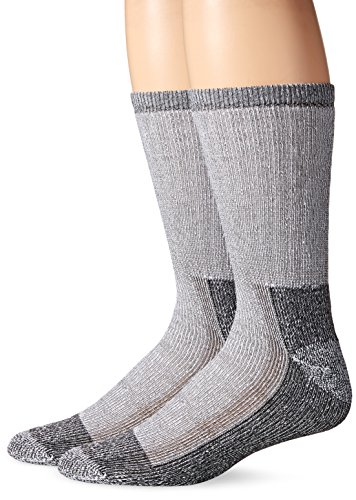 Fruit of the Loom Men's Work Gear Crew Socks with Arch Support | Breathable & Lightweight | 2 Pack Socks