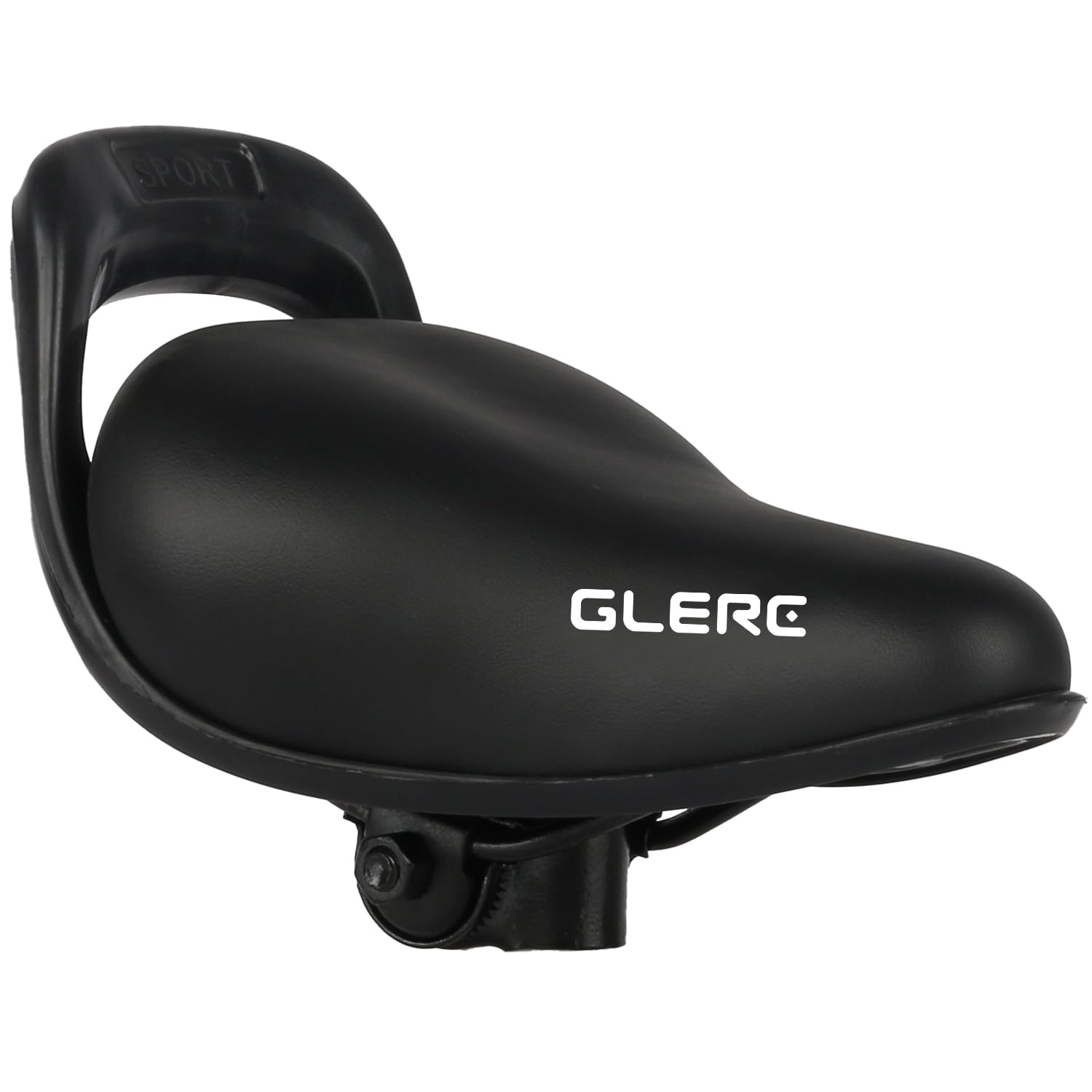 Glerc Kids Bike Seat Saddle with Parent Handle Accessories Fit for 12 14 16 18 20 inch Girls & Boys Road City BMX Mountain Cruiser Bicycle, Black