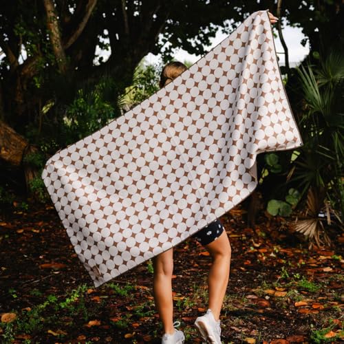 Image of Sprints Athletic Running Towel, Full-Sized, Car Seat Cover - Performance Microfiber (Kaleidoscope Cream)