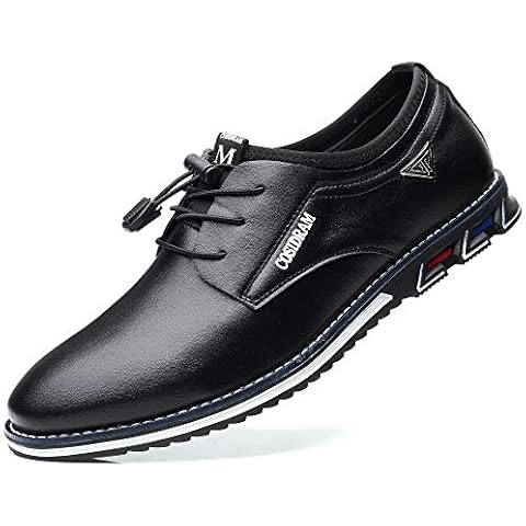 COSIDRAM Mens Casual Shoes Loafers Moccasins Walking Formal Shoes Business Dress Fashion Black 9 Cover