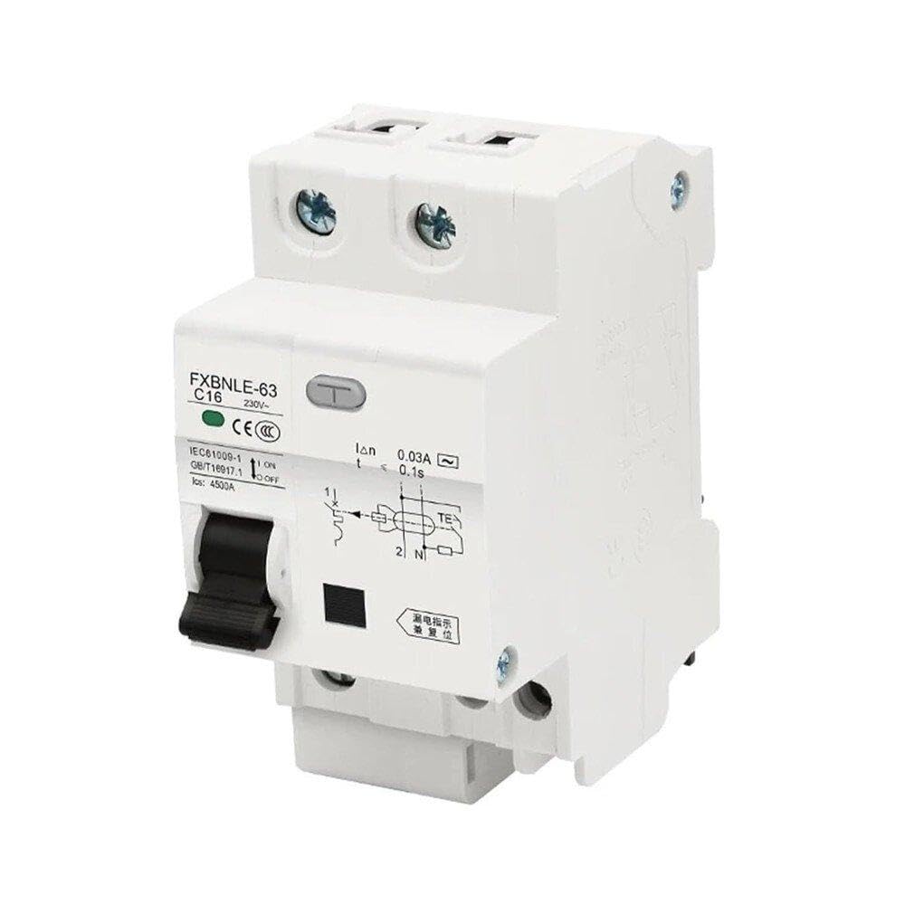 Interruttore Automatico Per Corrente Residua Con Protezione Da Sovracorrente: Opzioni Disponibili Da 6 A A 63 A Componenti elettrici(2P,32A)