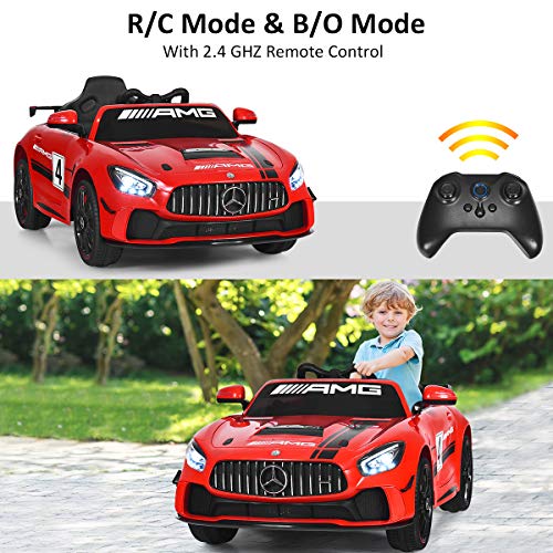 image for Costzon Ride On Car, 12V Licensed Mercedes Benz AMG GT4 Electric Vehic
