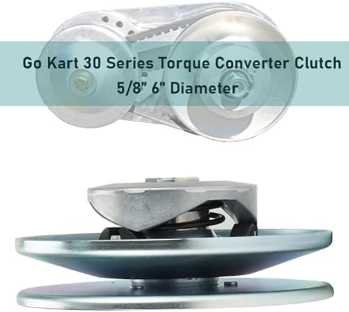 Miniatura 5 de QYMOTO 5/8 "Diámetro 30 Series Driven Embrague Convertidor de Torque Polea Impulsada 6" Asimétrica Go Kart Mini Bike Sustituye Comet 219457A 217610A