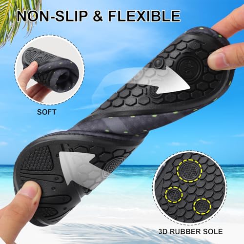 Water Shoes for Men Women Beach Barefoot Swim Pool Shoes Socks Anti-Slip Breathable Quick Dry3