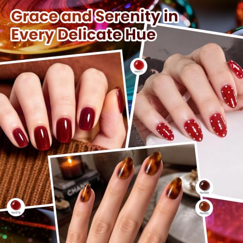 Image of Beetles Fall Jelly Gel Nail Polish Set, Leisure Fall 7.5ML 20 Colors