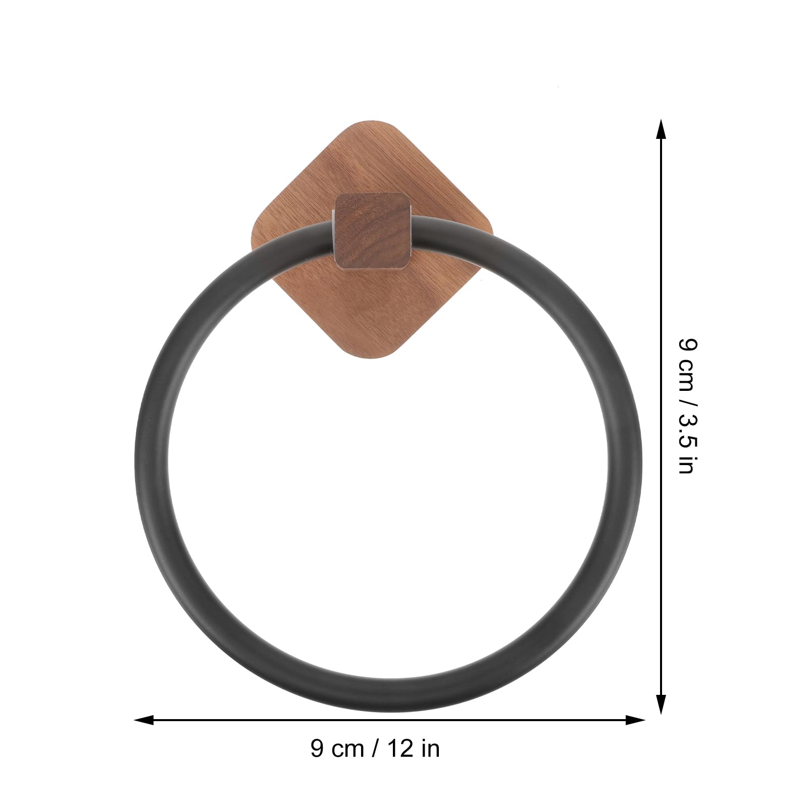 HEMOTON Solid Wood Towel Ring Towel Holder Towel Ring for Bathroom Wash Cloth Holders for Shower Towel Shelf for Bathroom Towel Hangers for Bathroom Wall Dish Towels Single Shot