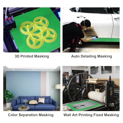 Image of BOMEI PACK Painters Tape 3 Inch, 3D Printing Tape 3 Inches x 55 Yards for Laser Cutting, 21-Day Clean Removal Wide Green Masking Tape