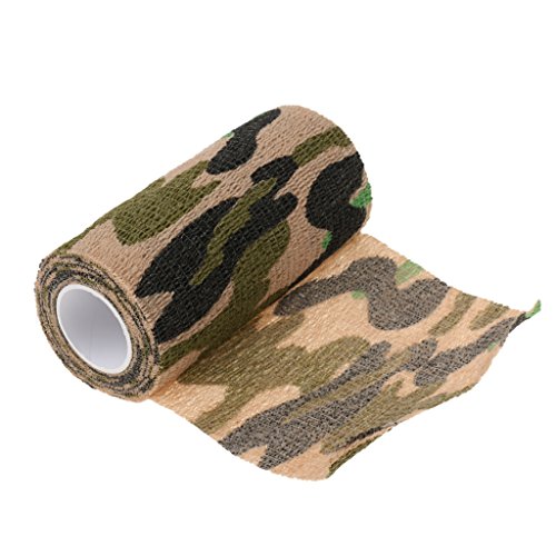 Desconocido Vendajes Autoadhesivo Adhesivos Venda Adhesiva Cinta Flexible Vendaje No Tejido Elástico Deportivo del Abrigo Deporte - Camuflaje, 10 * 5cm