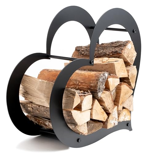 Neustein Kaminholzregal Herz 55x55x24,5cm Kaminholzständer...