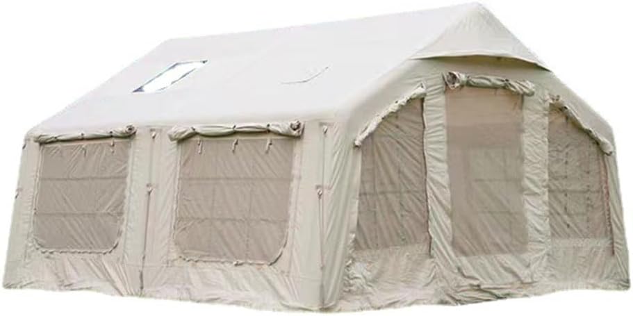 ASSYA Large Inflatable Glamping Tent Oxford Camping Tent Outdoor Blow Up Tent Rain And Sun Protection, Easy To Set Up And Comfortable To Use