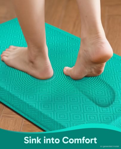 Image of Ophanie Kitchen mats for Floor, 3 /4 inch Thick, Kitchen Rugs, 20x48 Anti Fatigue Standing Cushioned Mat,Waterproof,Comfort Ergonomic mat for Office, Home,Sink with 99+ Pairs of Anti-Slip Bottom Ridges