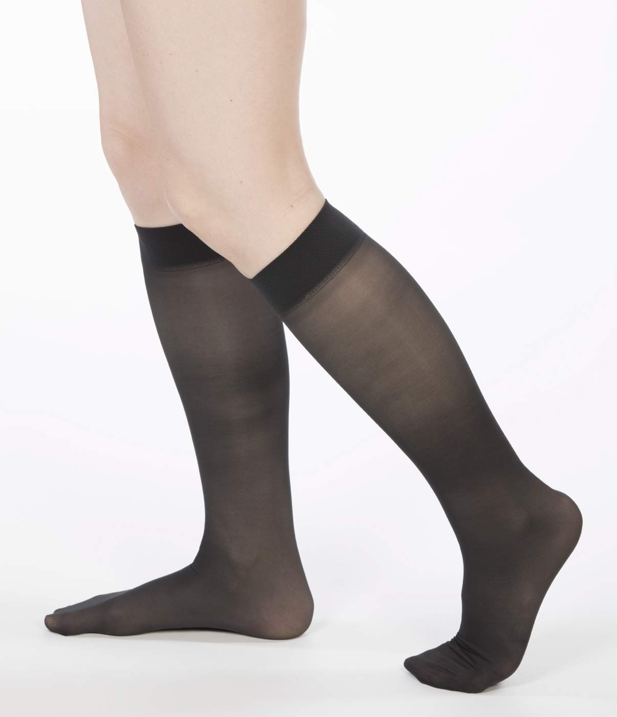 Allegro 15-20 mmHg Essential 16 Sheer Knee High Closed Toe Compression Hose