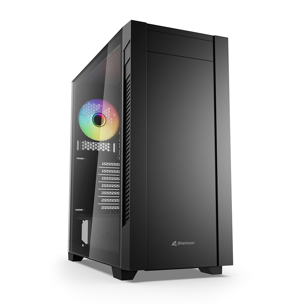 Sharkoon S25-W2 ARGB ATX obudowa PC, USB-C, 2 wentylatory PWM, czarna