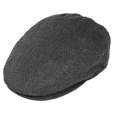 Jaxon & James Herringbone Flat Cap - Charcoal X-Large Cover