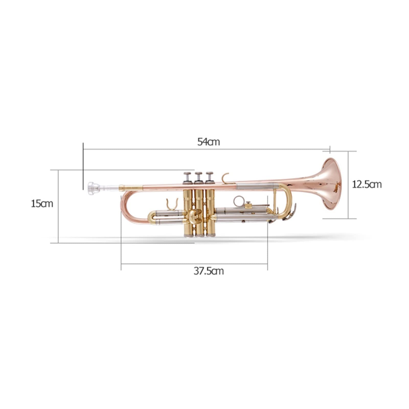 Strumento per Tromba Tromba in Si Bemolle Tritone Tromba in Bronzo Fosforoso Tromba Tricolore Tromba Principianti