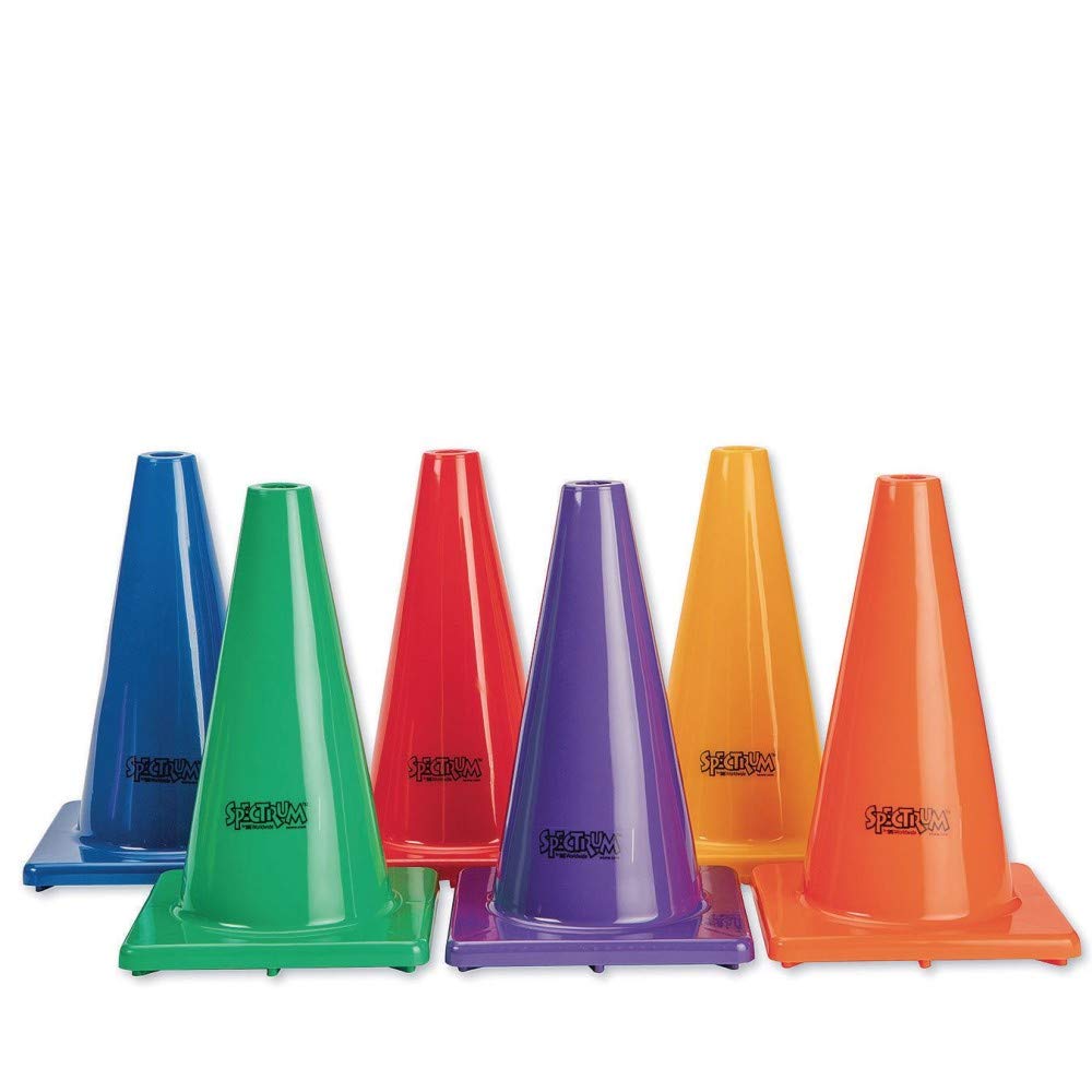 S&S WorldwideS&S Worldwide Spectrum™ Poly Cones Set of 6, 12" - Vinyl, Wind Resistant in 6 Vibrant Colors