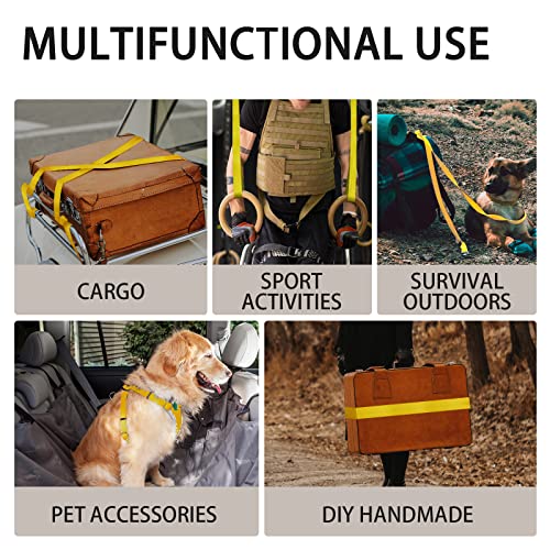 Image of Polyester Webbing Strap 16+Colors - 1 inch&1.5 inch&1.9 inch - 16.5 25 33 55 Yards Heavy Duty Webbing Roll, Flat Webbing Strap for Indoor&Outdoor Gear, Climbing, DIY Crafting, Repairing