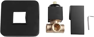Comprar Juego de ducha empotrado, válvula mezcladora de agua fría y caliente montada en la pared, cabezal de ducha de acero inoxidable, instalación de caja oculta (negro)