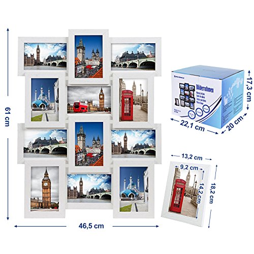 SONGMICS Cornice 10x15 cm Multifoto da Parete con