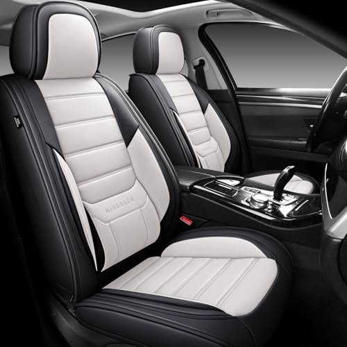 Image of MINGBRON Seat Covers, Car Seat Covers Front Seats, Car Seat Cover, Car Seat Protector Waterproof, Car Seat Cushion Nappa Leather, Black Seat Covers Carseat Cover Universal Fit for Most Cars