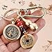 AIETUE Chinese Zodiac Keychain For Women, Good Luck Amuletos De Proteccion Y Buena Suerte Feng Shui Coins Gift Accessories (Gold Rabbit)