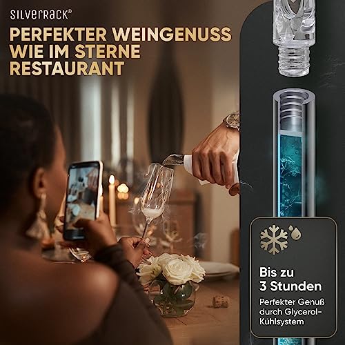 SilverRack-Weinkuehlstab-Kuehlstab-fuer-Weinflaschen-20-cm-Weinkuehler-Stab-mit-Ausgiesser-u-Verschluss-Stundenlange-Kuehlung-Passend-fuer-alle-Flaschen-perfektes-Festival-Zubehoer