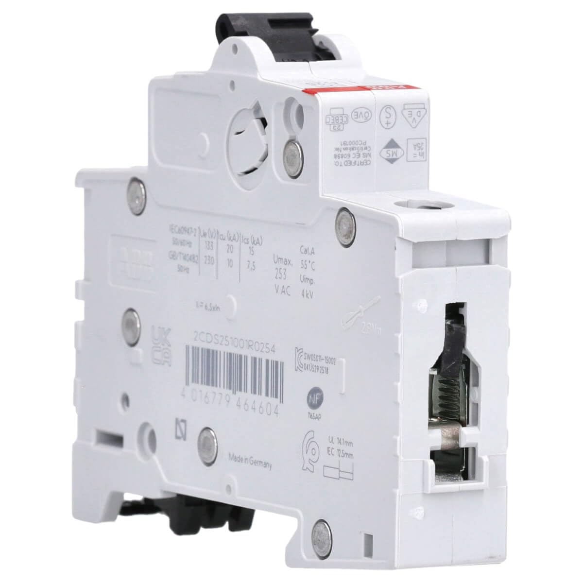 ABB S201 C25 INTERRUTTORE AUTOMATICO 6KA 1P