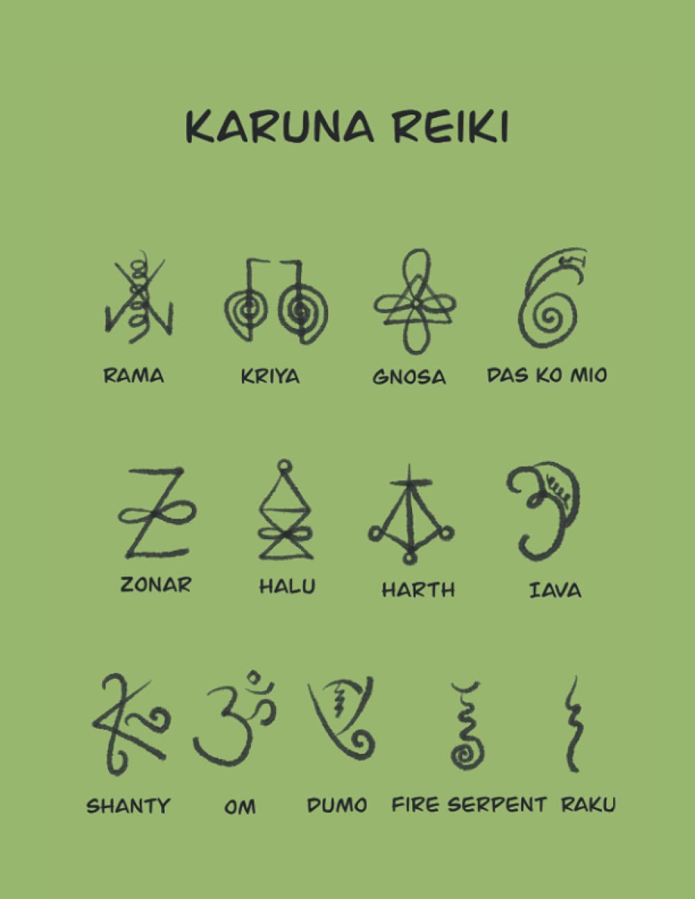 Karuna Reiki Notebook: Ruled notebook / Journal for Reiki practitioner or Energy Healer - 8.5" x 11" - 120 Pages