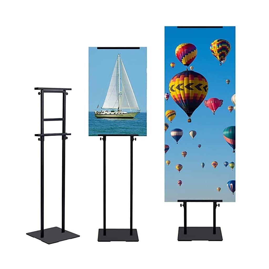 Soporte de Suelo Ajustable para Carteles y pósteres, con Base Antideslizante y Doble Cara. Ideal para exhibir Carteles, pancartas, tableros y Espuma., Upright Style