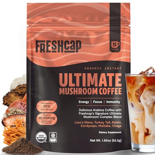 Mushroom Coffee 12,000mg – Organic Instant Coffee...