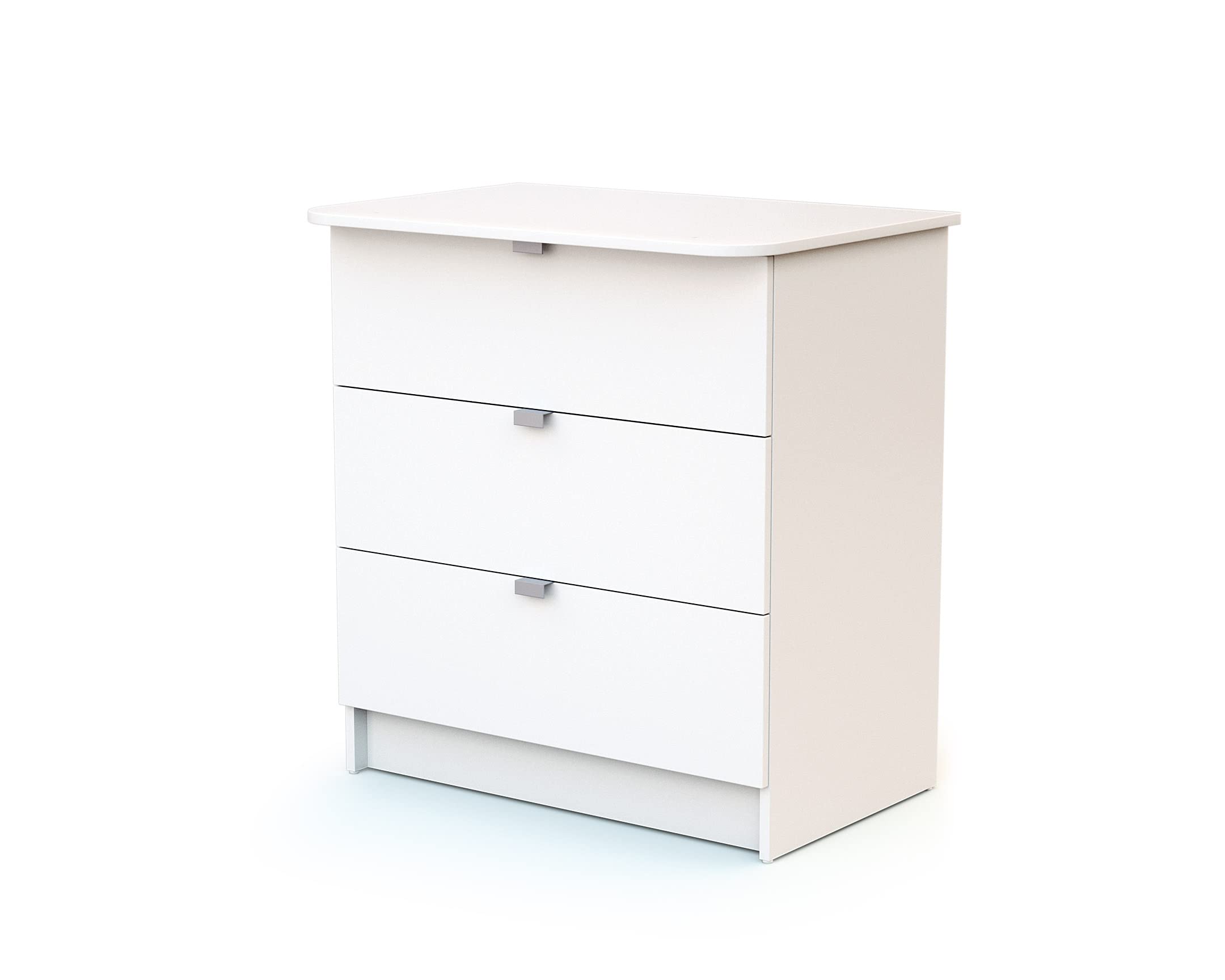 Webaby - Cassettiera fasciatoio 3 cassetti legno - Bianco -79 x 65,5 x 92 cm