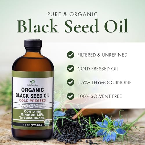 Image of HalalEveryDay 32 oz USDA Black Seed Oil Nigella Sativa