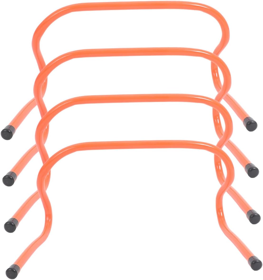 ABOOFAN 4pcs Speed Hurdles Plastic Sports Training Hurdle Set 15cm Height Wear-Resistant Agility Equipment for Soccer Football Running and Footwork Training