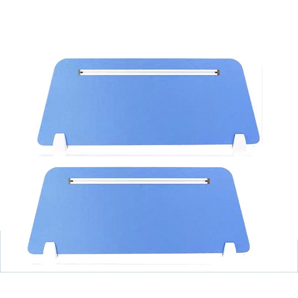 LWJSOCP Desk Privacy Divider, 2 PcsDesk Privacy Panel Desk Divider Acoustic Acoustic Partition Reduce Noise Visual Distractions, Slotted Partition Office(Blue,90x30cm)