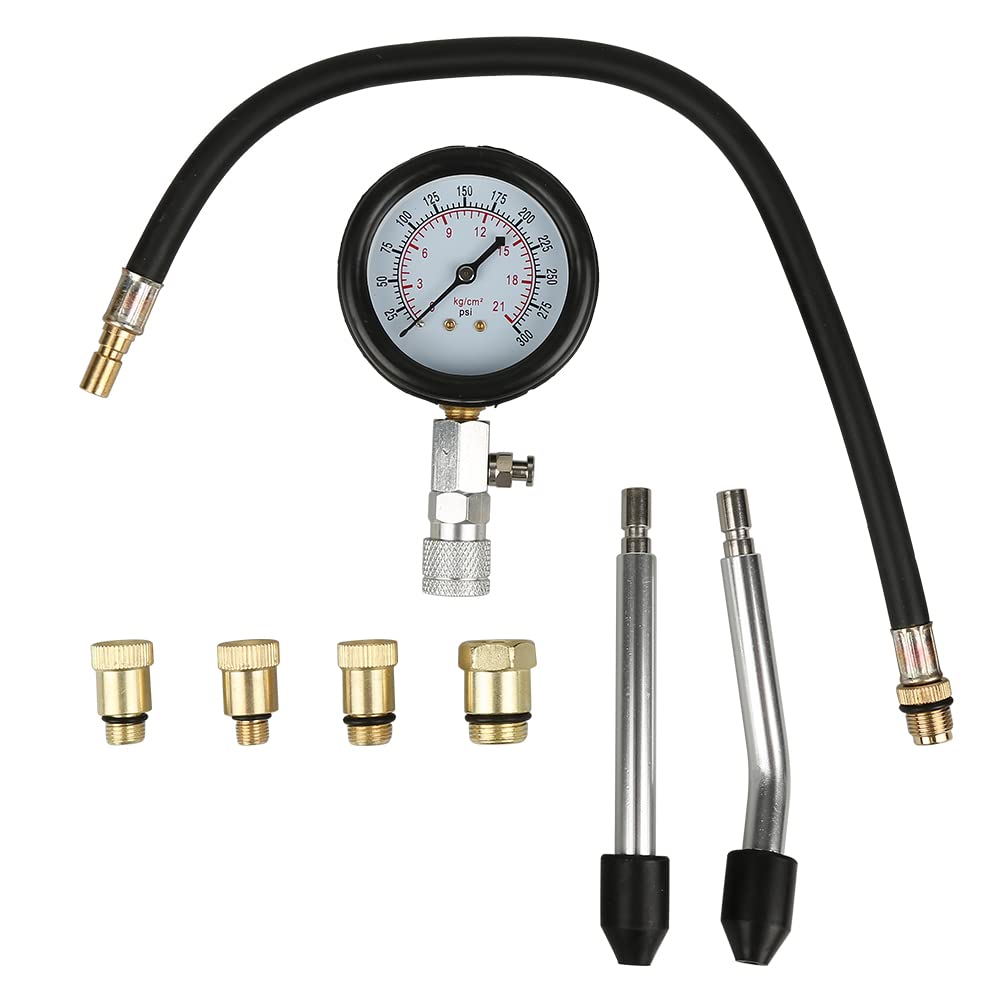 Testeur de Compression de Cylindre de Moteur Essence Diesel, Compressiometre Essence et Diesel Compressiometre Moteur Testeur de Compression pour Moto,Auto