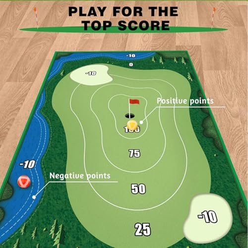Indoor/Outdoor Golf Training Set: Portable Chipping Mat, Hitting Mat & Practice Aids for Backyard/Home - Image 2