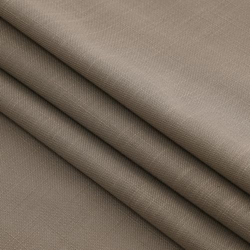 Image of Dark Taupe Linen Curtains 84 Inches Long for Bedroom Back Tab Light Filtering Privacy Semi Sheer Curtains Modern Farmhouse Decor Dark Taupe Cotton Textured Curtain for Living Room 2 Panels 52x84