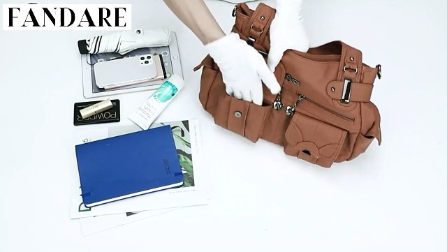 Borsa Tracolla Donna Vintage In Pelle PU | Grande Bauletto Impermeabile 32x27x12 Cm | Nero