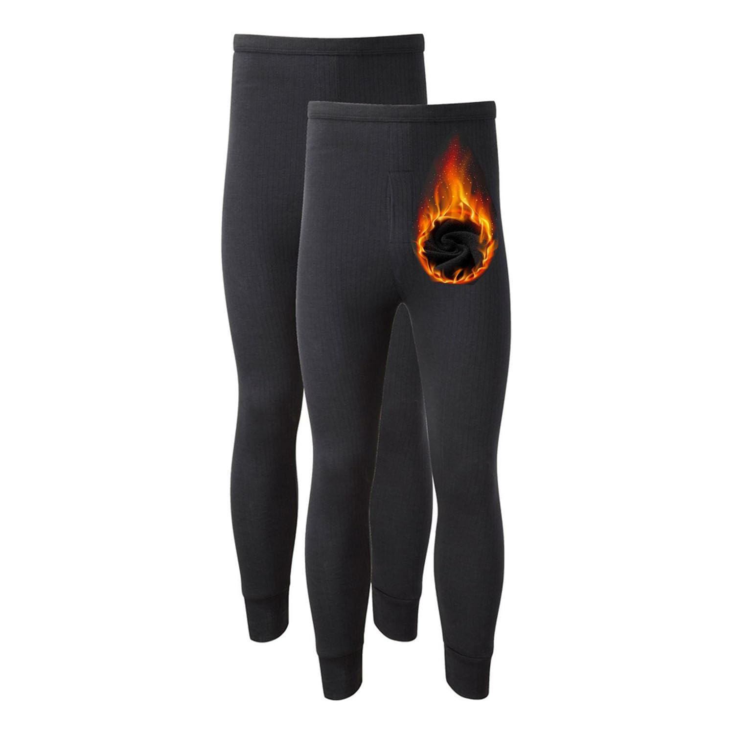 VEARZ Lot de 2 caleçons thermiques pour homme - Sous-vêtements thermiques pour adultes - Tailles S à 2XL