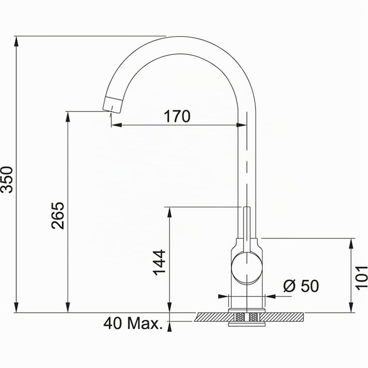 Franke 115.0332.348 Rubinetto da Cucina, Grigio