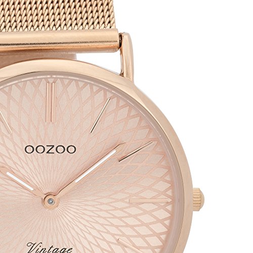 Flache Oozoo Vintage Damenuhr mit Metallband 36 MM – Bild 3