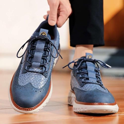 Image of Men's Casual Dress Oxfords Shoes Fashion Business Shoes Wide Feet Lace-up Shoes for Business Office Wedding
