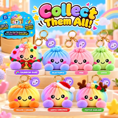 Christmas Dumpling Soft Plush Keychain with Steamer Cute Key Chain | Kawaii Plush Stuffed Keychain Bag Purse Backpack Charms Decor Ornament Perfect for Holiday Christmas Party Birthday Gifts - image 7