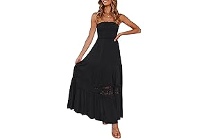 Women's Bohemian Long Strapless Dress