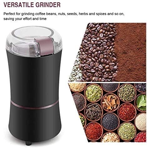 ZOUSHUAIDEDIAN Elektrische Kaffeemühle mit einem Touch, Mahlt Kaffeebohnen, Gewürze, Nüsse und Körner - dauerhafte… – Bild 5