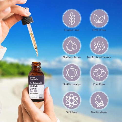 Image of Marie Originals Mullein Garlic Ear Oil Drops for Earwax Care (1 Pack)