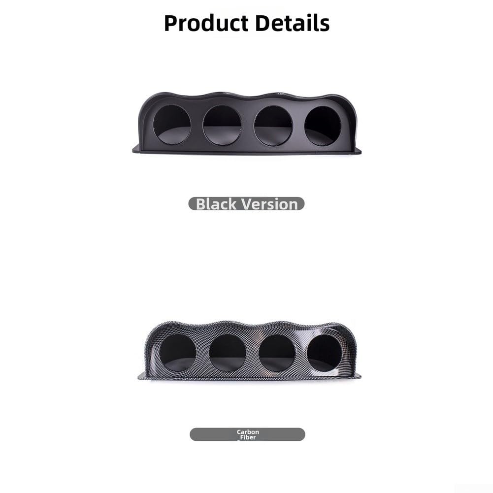 Support Compteur 52mm Plastique ABS Léger Racing(Carbon Pattern Color)